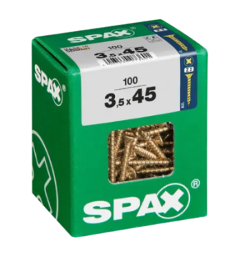 SPAX Universalschraube YELLOX, 3.5x45 mm, 100 Stück, 4081020350457